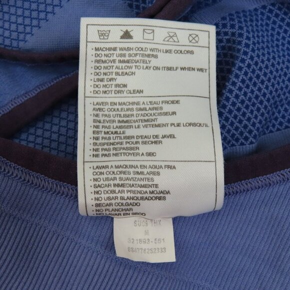 Nike Women Medium Tank Top Dri Fit Racerback Built In Bra Purple Blue Athletic - Picture 9 of 11